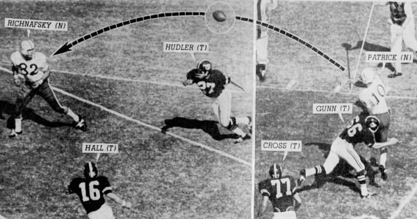 1967 Nebraska vs. TCU football, Patrick to Richnafsky