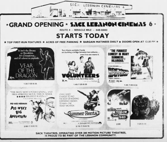 Sack Lebanon Cinemas 6 opening