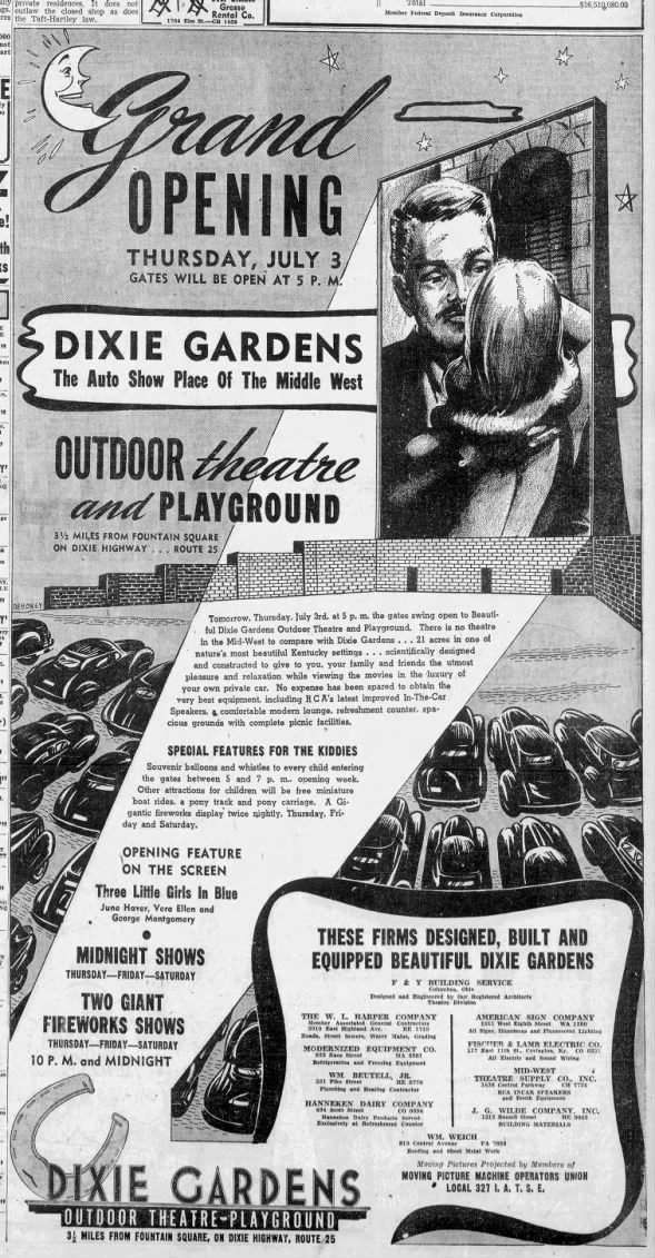 Dixie Gardens Drive-In opening