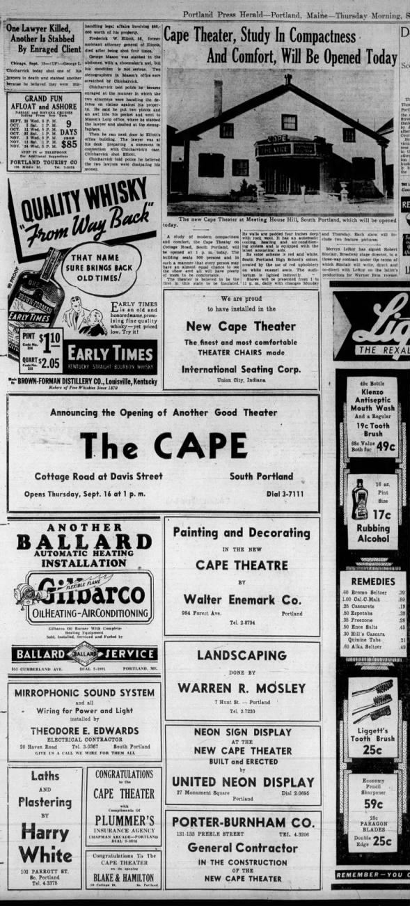 Cape Theatre opening