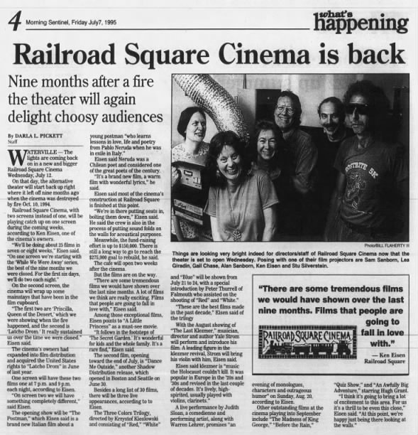 Railroad Square Cinema reopening