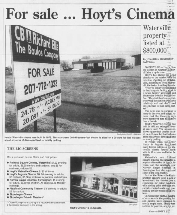 Waterville Cinemas for sale