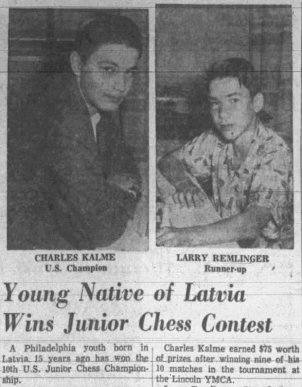Young Native of Latvia Wins Junior Chess Contest
