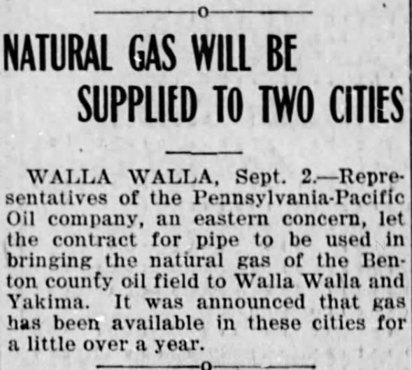 Natural gas history
