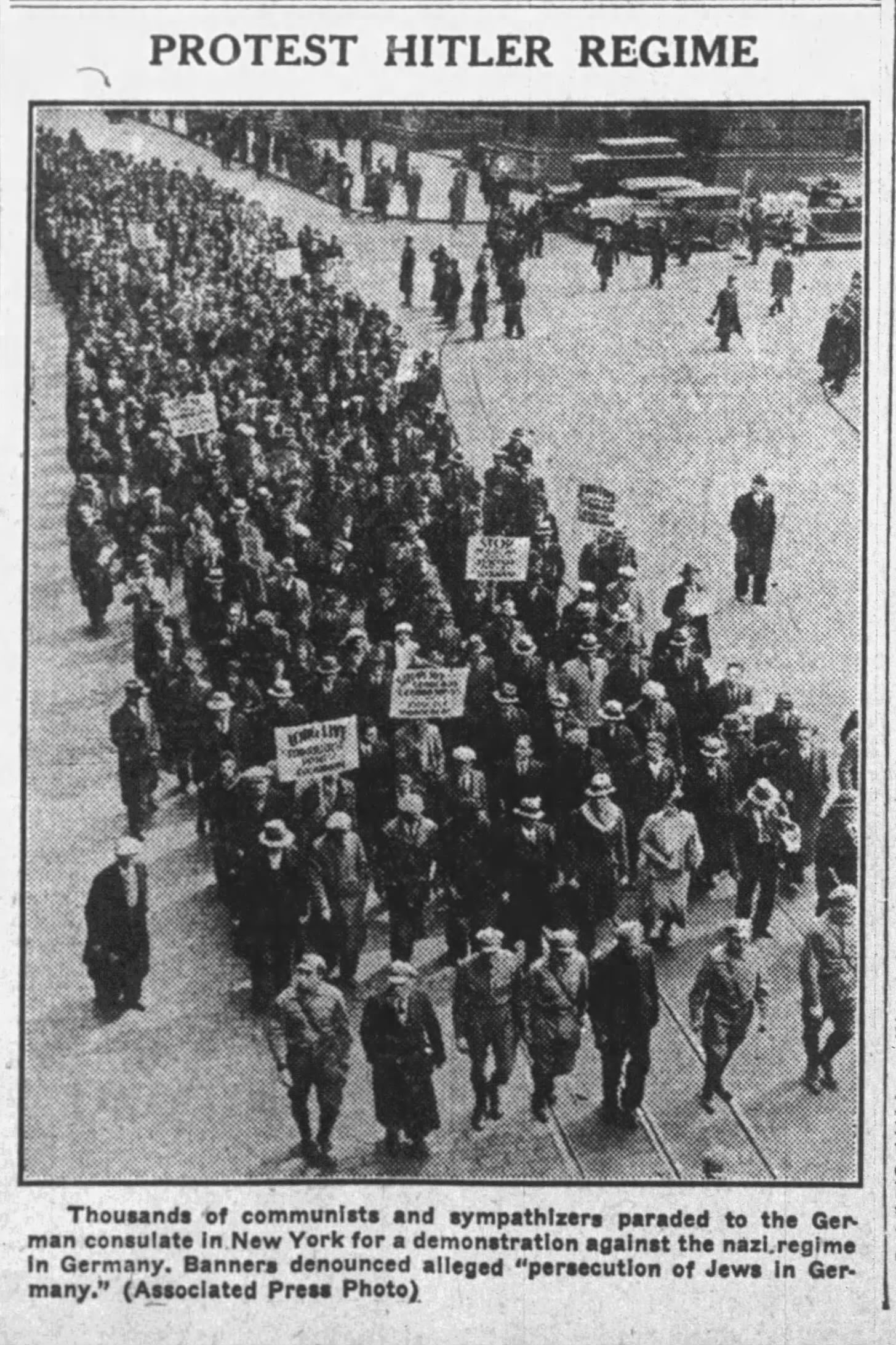 Protest Hitler Regime