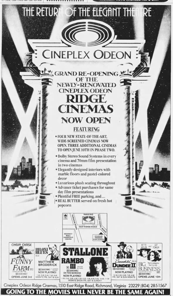 Ridge cinemas reopening