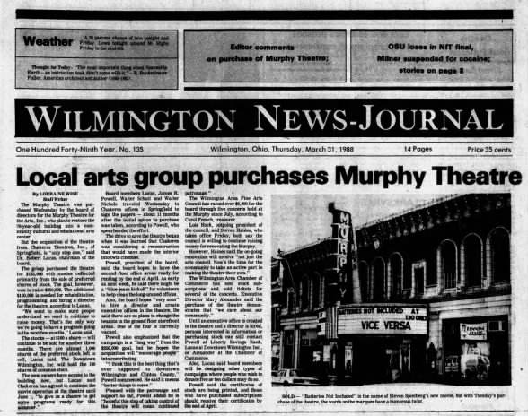 Murphy Theatre stops showing movies