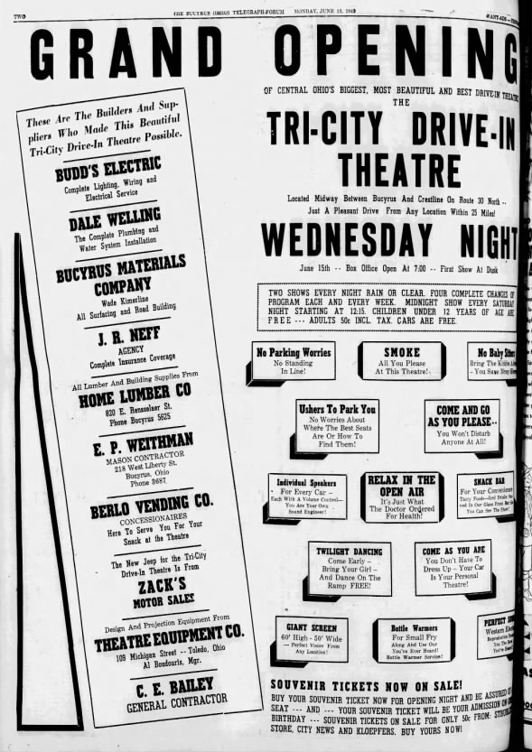 Tri City Drive-In opening