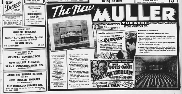 Muller theatre reopening