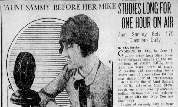The Aunt Sammy for Council Bluffs, Iowa, 1927