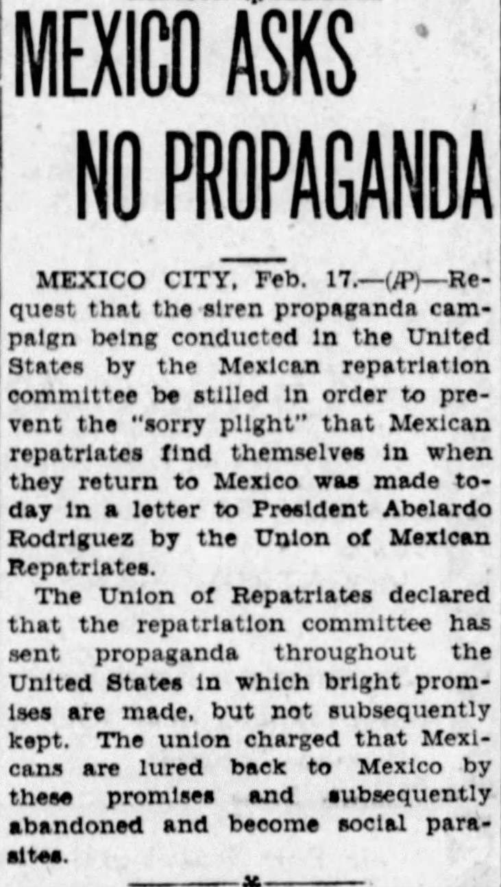 Mexico Asks No Propaganda