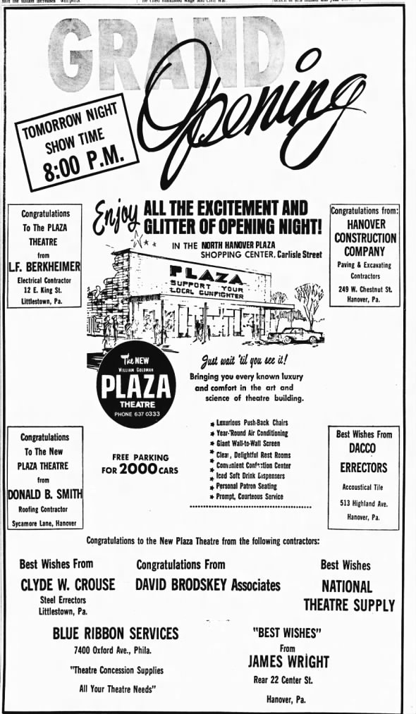 Goldman's Plaza theatre opening