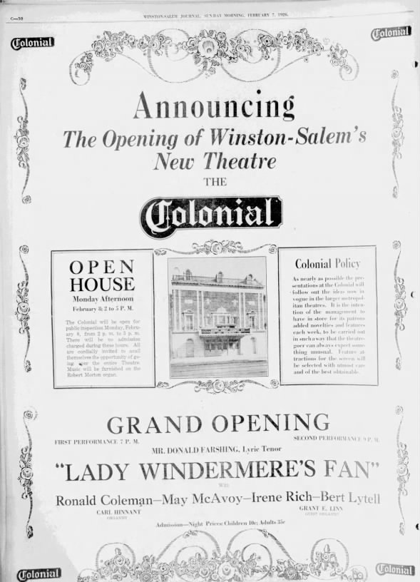 Colonial Theatre opening