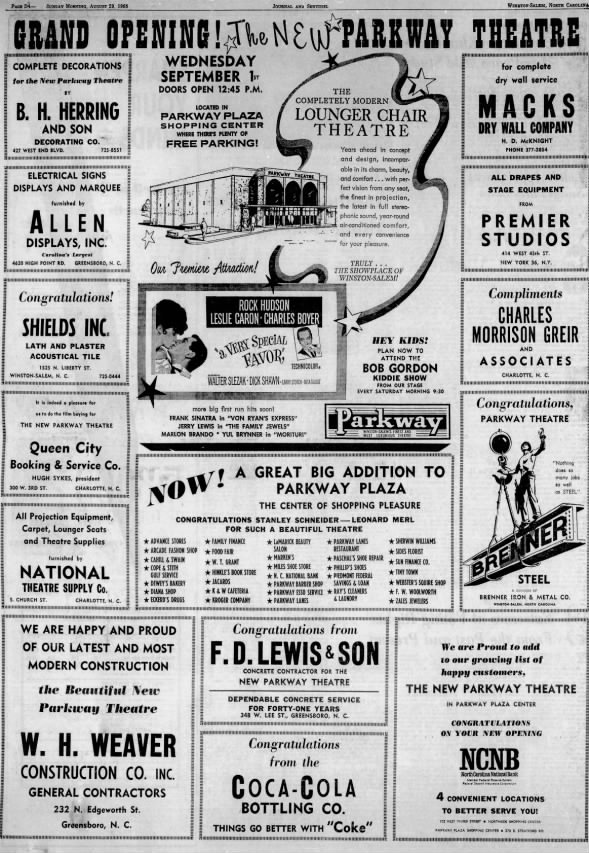 Parkway Theatre opening 