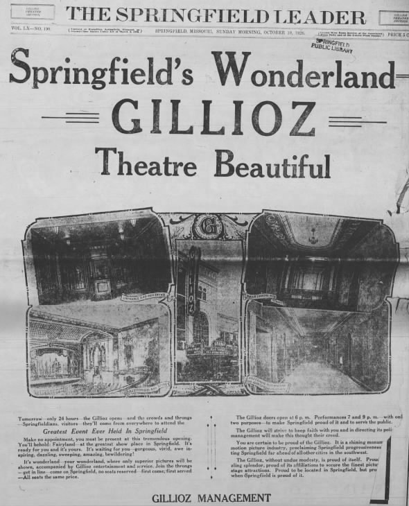 Gillioz theatre opening