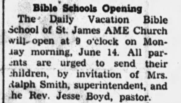 St. James Bible Schools Opening