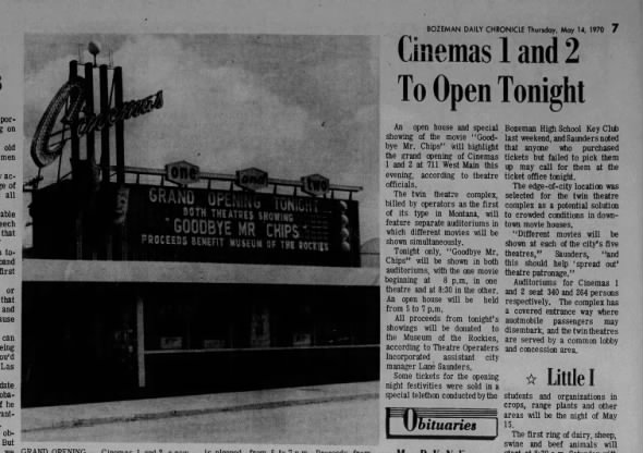 Cinema 1 & 2 opening
