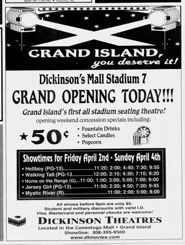 Dickinson's Mall Stadium 7 opening 