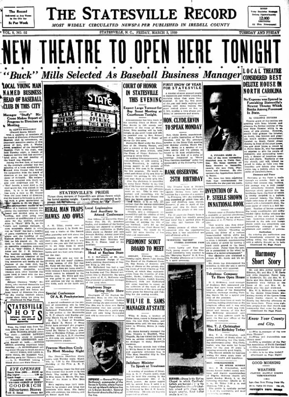 State theatre opening