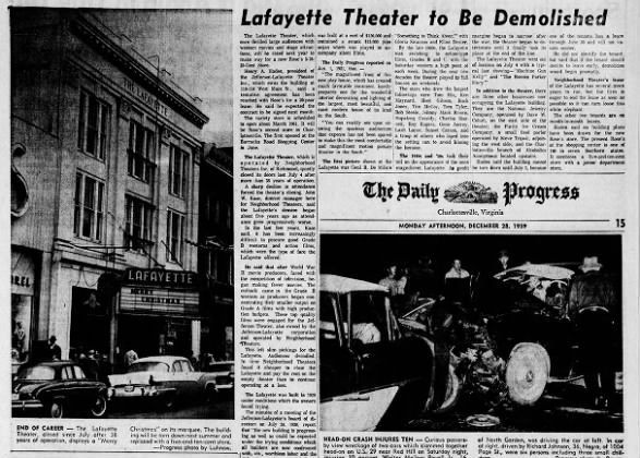 Lafayette theatre closing