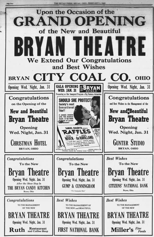 Bryan theatre opening 