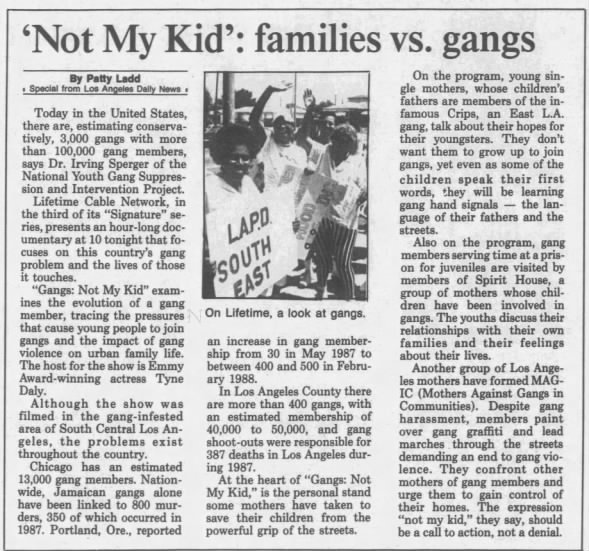Not My Kid: families vs gangs