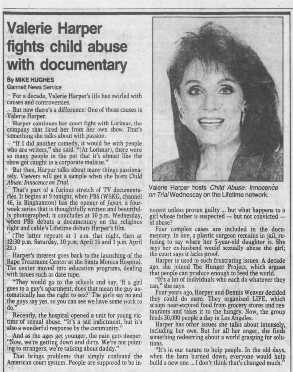 Valerie Harper fights child abuse with documentary