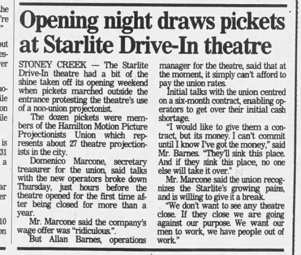 Starlite Drive-In reopening