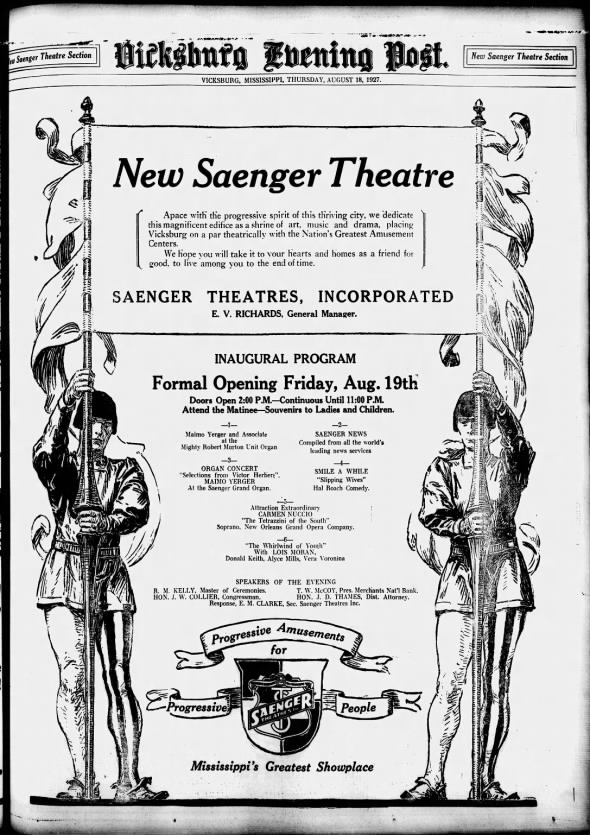 Saenger theatre opening 