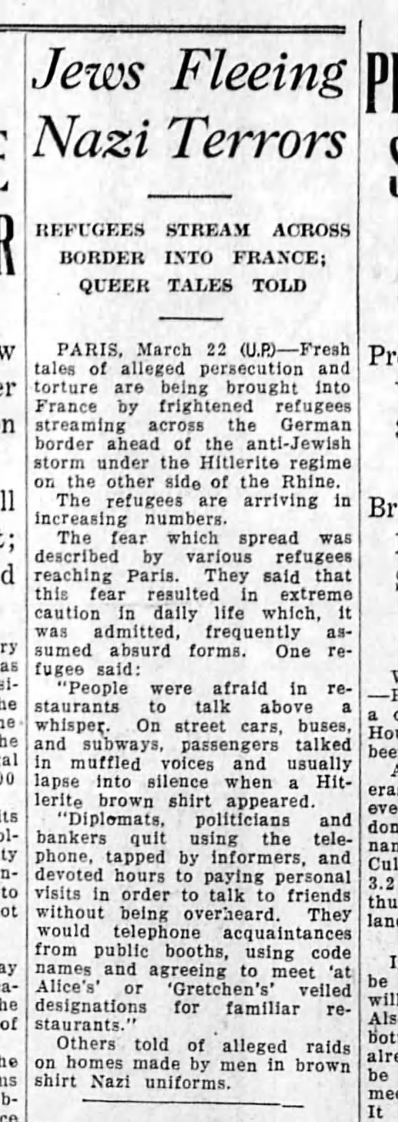 Jews Fleeing Nazi Terrors