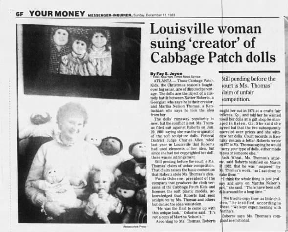 1983 Dec. Martha article Lawsuit