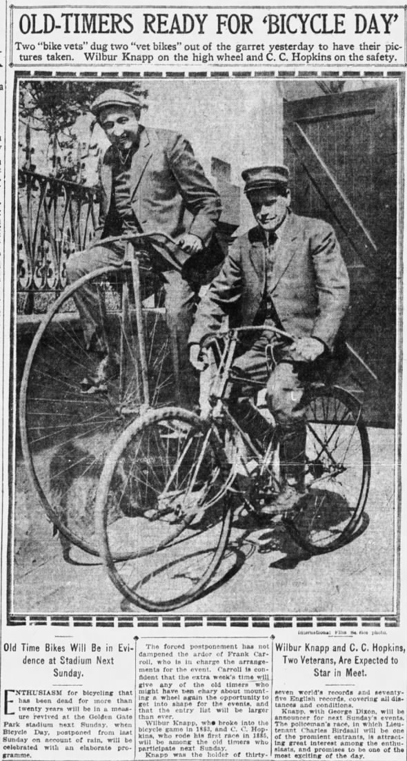 OLD-TIMERS READY FOR 'BICYCLE DAY'