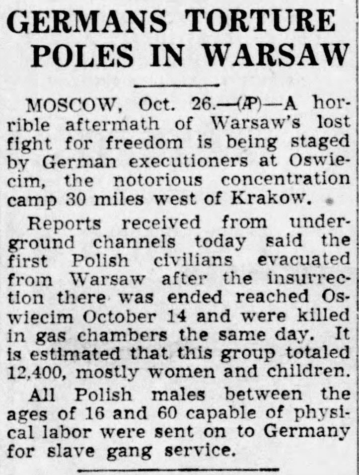 Germans Torture Poles In Warsaw
