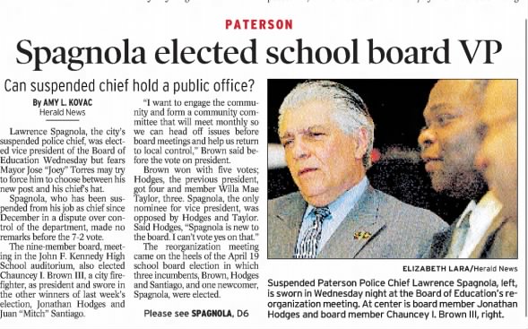 Spagnola elected school board VP