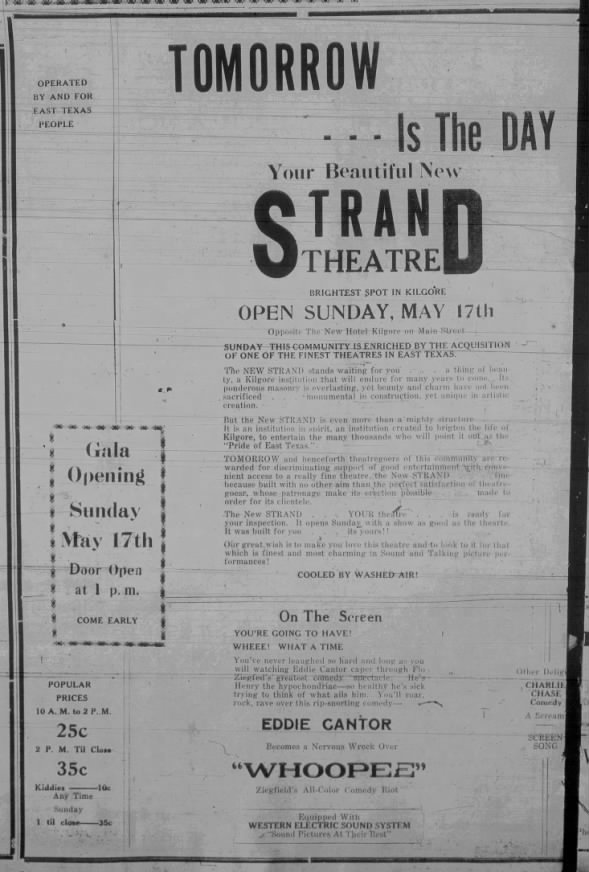 Strand theatre opening