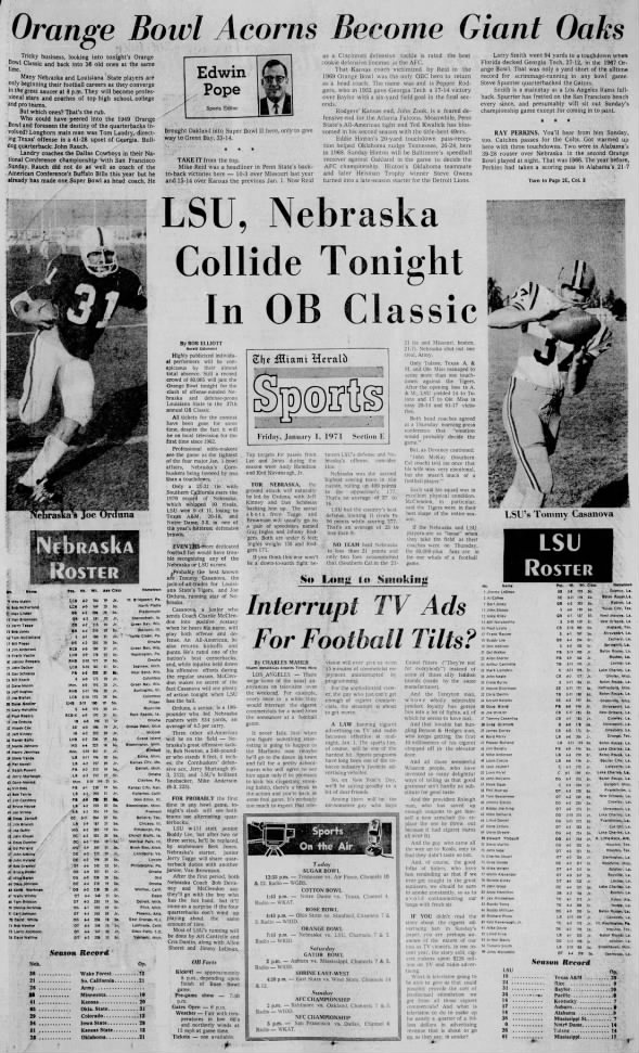 1971.01.01 Miami Herald sports page