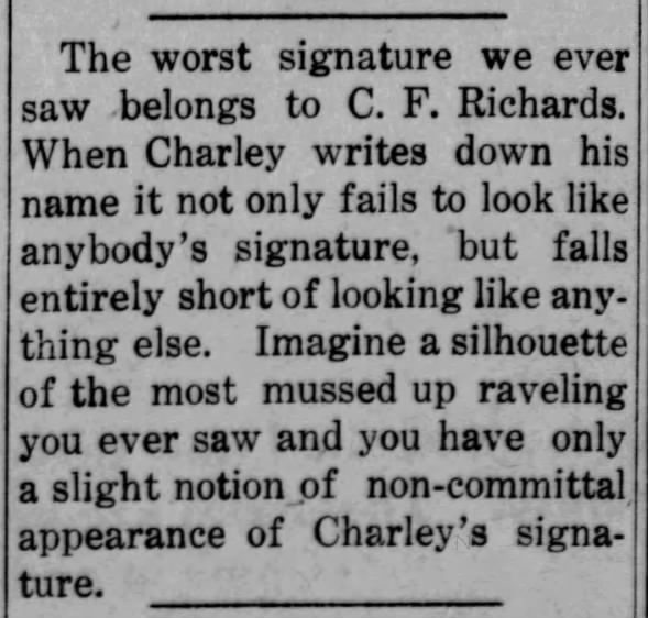 Charles Richards signature