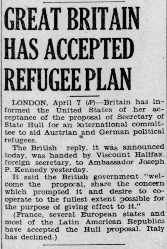 Great Britain Has Accepted Refugee Plan