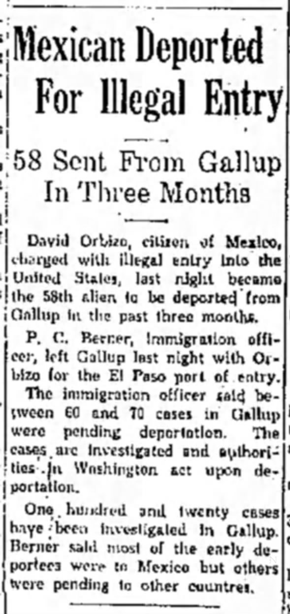 Mexican Deported For Illegal Entry