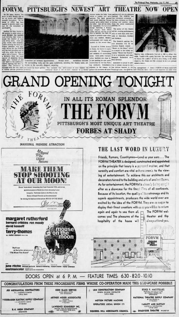 Forum theatre opening