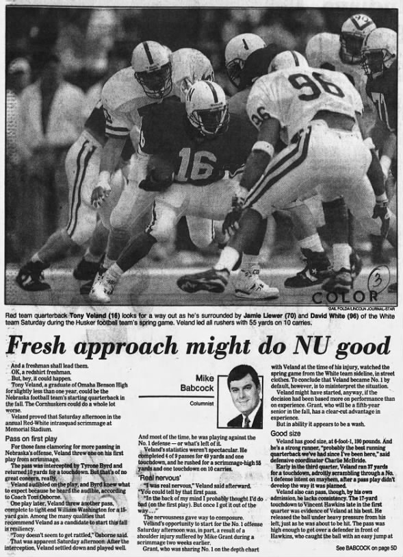 1992 Nebraska football spring game LJS2