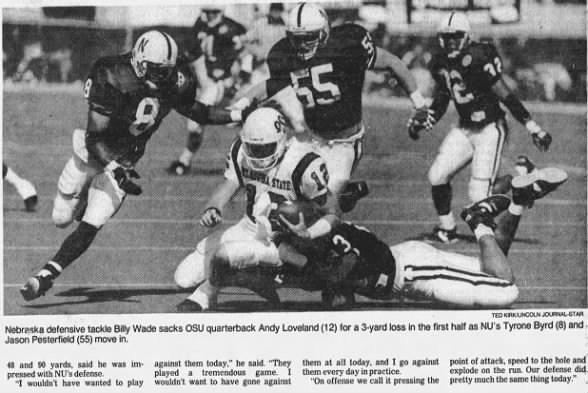 1992 Nebraska-Oklahoma State football defense 2