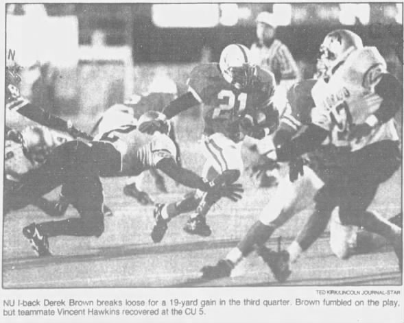 1992 Nebraska-Colorado football, Derek Brown photo