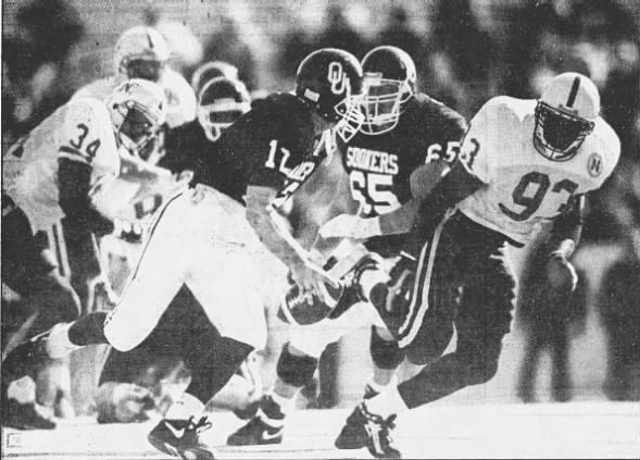 1992 Nebraska-Oklahoma football, Travis Hill and Cale Gundy