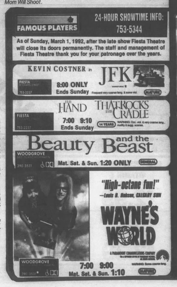 Fiesta Theatres final shows March 1 1992