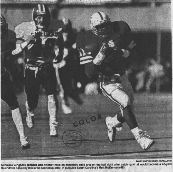 1987 Nebraska-South Carolina football, Richard Bell photo
