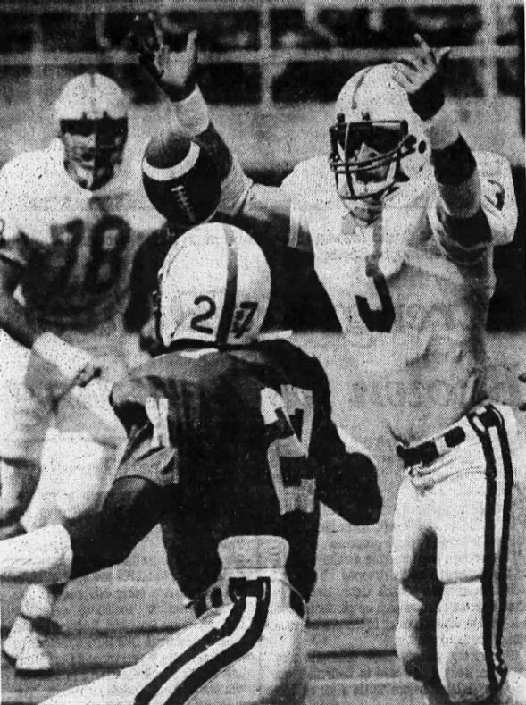 1982 Nebraska football spring game pass defense photo
