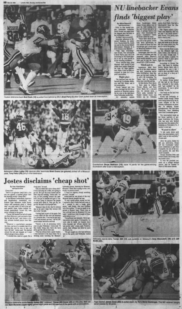 1982 Nebraska-Missouri football, LJS2