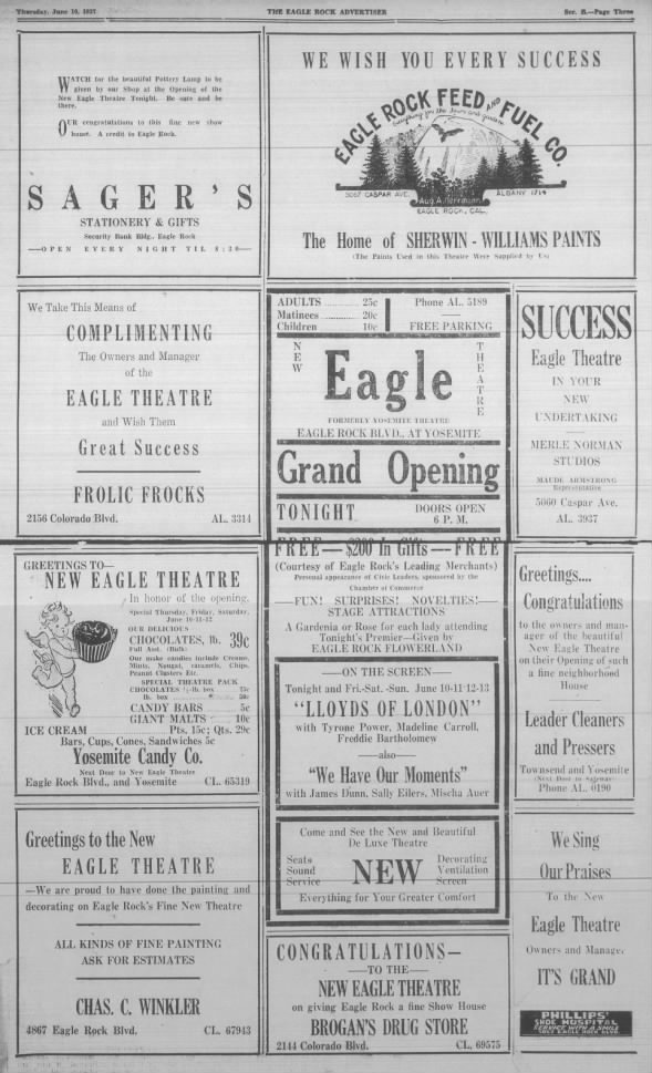 Eagle theatre opening