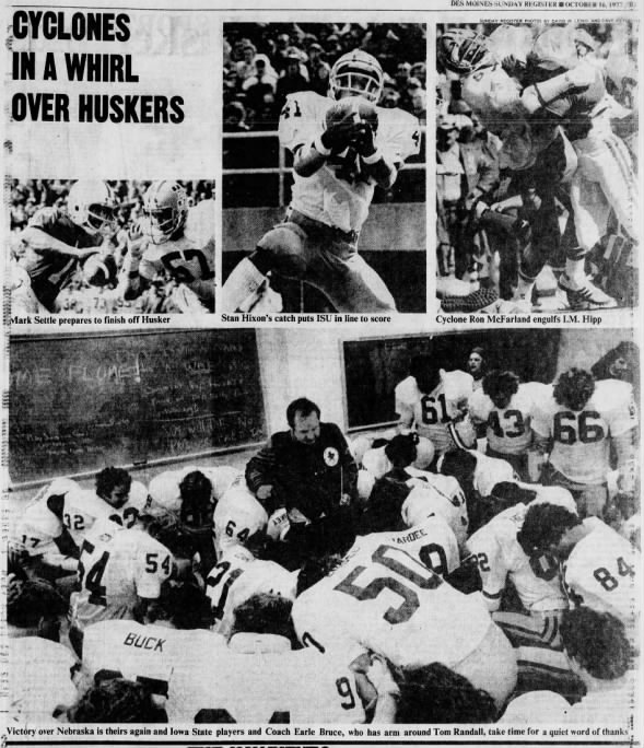 1977 Nebraska-Iowa State football DMR3